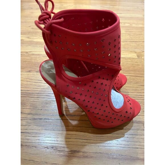 Just Fab Sexy Platform Jesadora Heeled Stiletto Shoes Red color Size 8.5 NEW. No - Picture 4 of 10